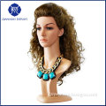 long neck mannequin head with shoulders for wig display